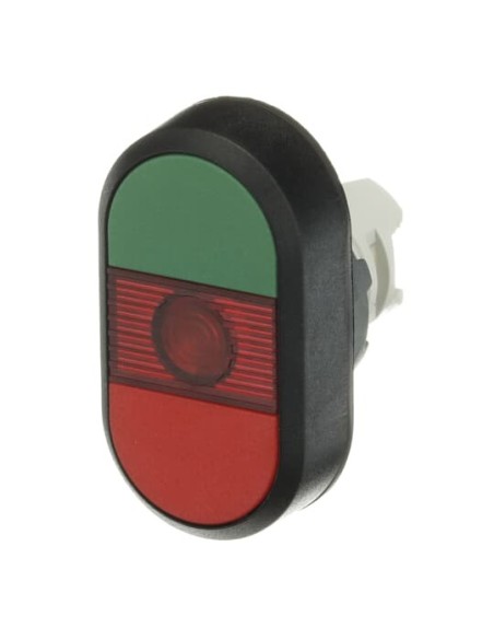 MPD1-11R przycisk podwójny bez tekstu czerwone pole podświetlany