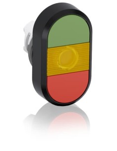 MPD1-11Y przycisk podwójny bez tekstu żółte pole podświetlany