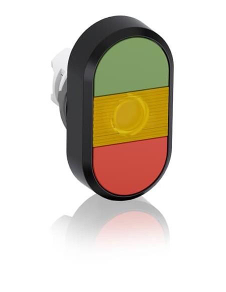 MPD1-11Y przycisk podwójny bez tekstu żółte pole podświetlany