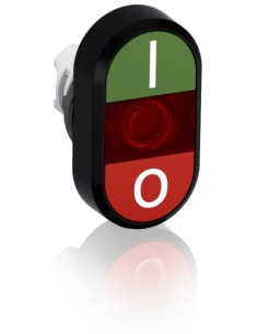 MPD2-11R przycisk podwójny I-0 czerwone pole podświetlany