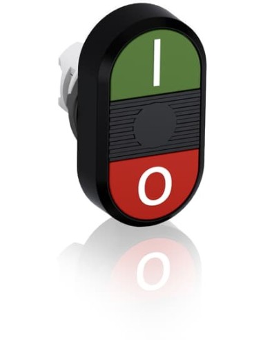 MPD2-11B przycisk podwójny niepodświetlany I-0 czarne pole