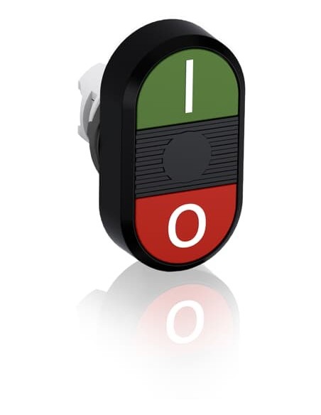 MPD2-11B przycisk podwójny niepodświetlany I-0 czarne pole