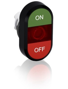 MPD3-11R przycisk podwójny ON-OFF czerwone pole podświetlany