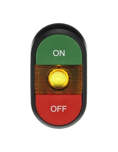 MPD3-11Y przycisk podwójny ON-OFF żółte pole podświetlany