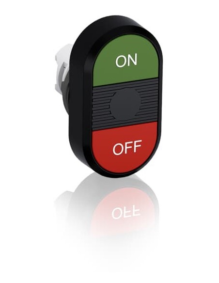 MPD3-11B przycisk podwójny niepodświetlany ON-OFF czarne pole