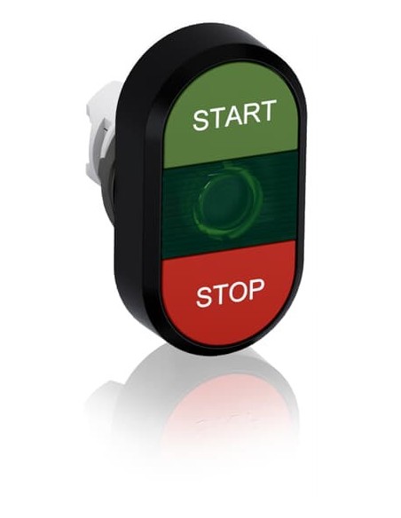 MPD4-11G przycisk podwójny START-STOP zielone pole podświetlany