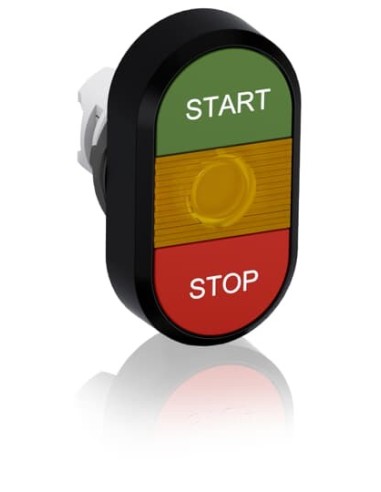 MPD4-11Y przycisk podwójny START-STOP żółte pole podświetlany