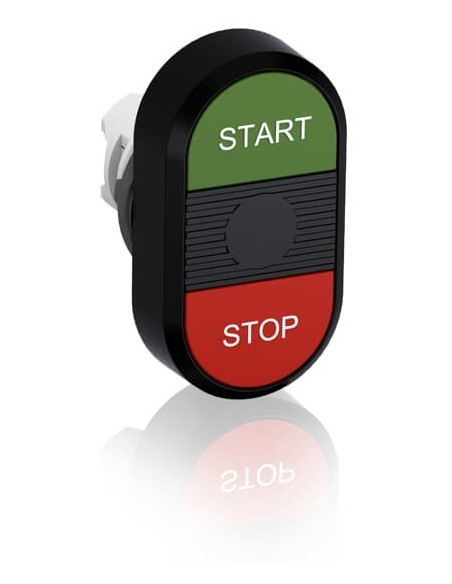 MPD4-11B przycisk podwójny niepodświetlany START-STOP czarne pole