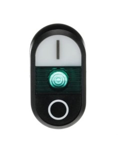 MPD6-11G przycisk podwójny I-0 zielone pole podświetlany