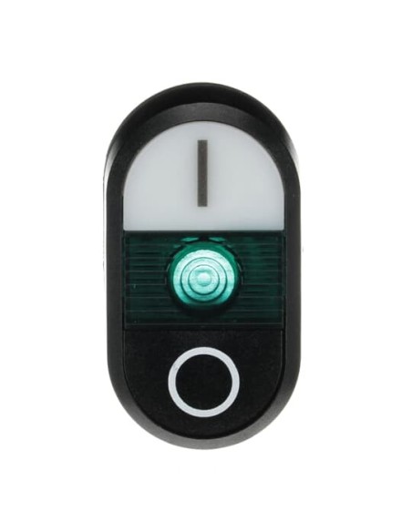 MPD6-11G przycisk podwójny I-0 zielone pole podświetlany