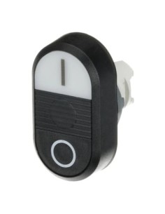 MPD6-11B przycisk podwójny niepodświetlany I-0 czarne pole