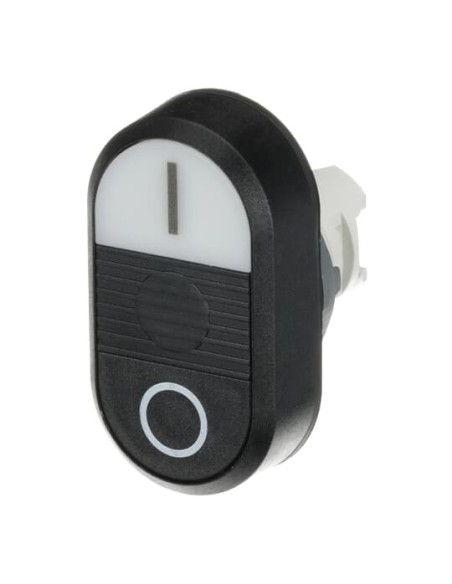 MPD6-11B przycisk podwójny niepodświetlany I-0 czarne pole