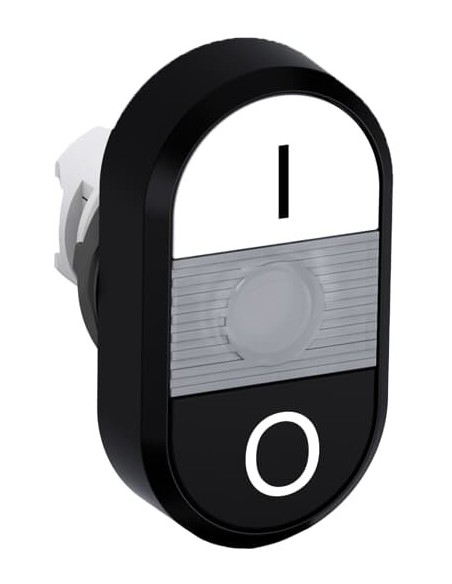 MPD6-11C przycisk podwójny I-0 przezroczyste pole podświetlany