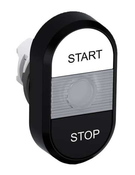 MPD8-11C przycisk podwójny START-STOP przezroczyste pole podświetlany