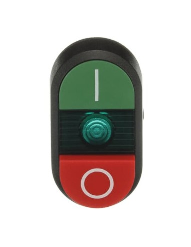 MPD13-11G przycisk podwójny I-0 zielone pole podświetlany