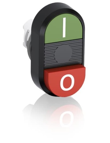 MPD13-11B przycisk podwójny niepodświetlany I-0 czarne pole