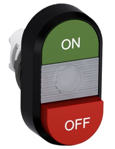 MPD14-11C przycisk podwójny ON-OFF przezroczyste pole podświetlany