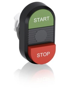 MPD15-11B przycisk podwójny niepodświetlany START-STOP czarne pole