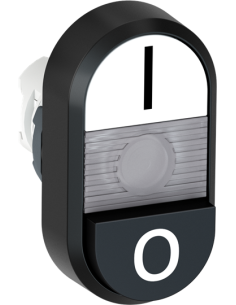 MPD17-11C przycisk podwójny I-0 przezroczyste pole podświetlany