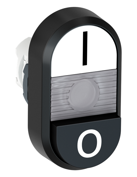 MPD17-11C przycisk podwójny I-0 przezroczyste pole podświetlany