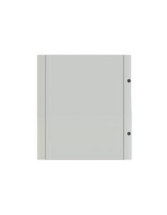 GMD2O drzwi pełne szare do obudów typu Gemini z szyldem i wkładką dwupiórową 450x375mm (WxS)