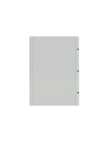 GMD6O drzwi pełne szare do obudów typu Gemini z szyldem i wkładką dwupiórową 750x500mm (WxS)