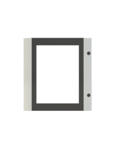 GMD1T drzwi transparentne szare do obudów typu Gemini z szyldem i wkładką dwupiórową 300x250mm (WxS)