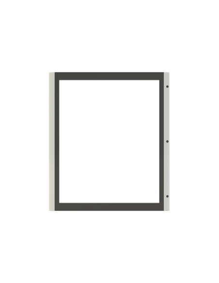 GMD6T drzwi transparentne szare do obudów typu Gemini z szyldem i wkładką dwupiórową 900x750mm (WxS)