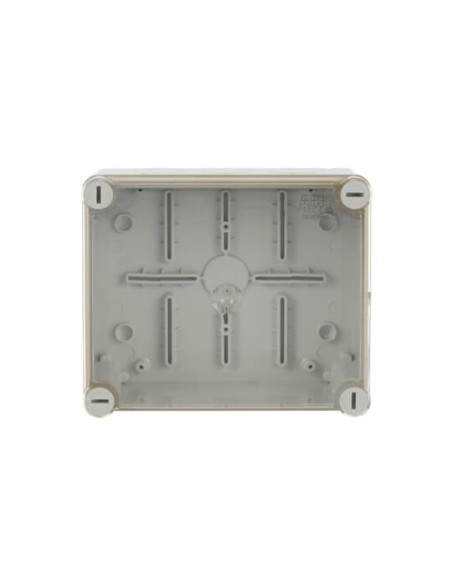 WB1SL0820A00 puszka szara z dławikami ze śrubami z tworzywa IP65 II klasa 135x160x77mm (WxSxG)  pusta  pokrywa transparentna  GW