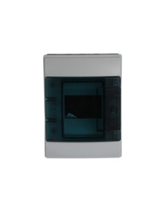 65P04X12 obudowa szara n t 4M IP65 63A II klasa 202x152x117mm (WxSxG)  szyny DIN  drzwi transparentne  brak N+PE