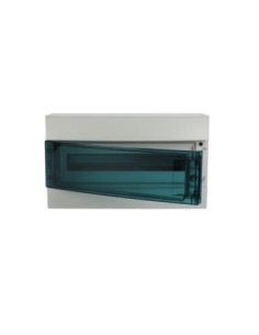 65P18X12 obudowa szara n t 18M IP65 125A II klasa 250x430x155mm (WxSxG)  szyny DIN  drzwi transparentne  brak N+PE