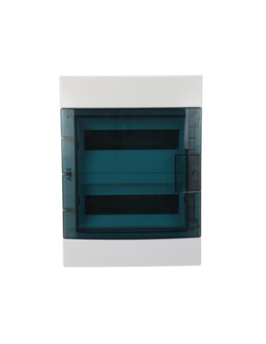 65P12X22 obudowa szara n t 24M IP65 63A II klasa 435x320x155mm (WxSxG)  szyny DIN  drzwi transparentne  brak N+PE