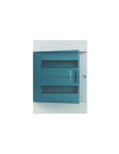 41A12X22 obudowa biała p t 24M IP41 63A II klasa 435x320x107mm (WxSxG)  szyny DIN  drzwi transparentne  brak N+PE