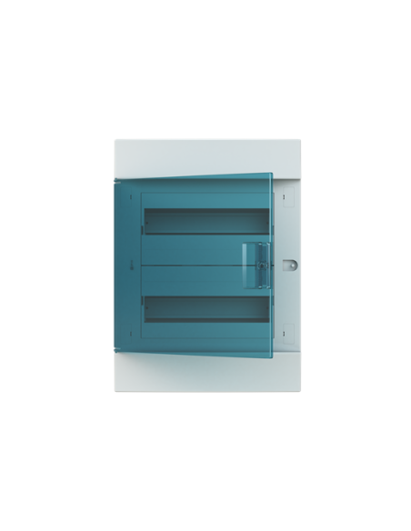 41A12X22 obudowa biała p t 24M IP41 63A II klasa 435x320x107mm (WxSxG)  szyny DIN  drzwi transparentne  brak N+PE