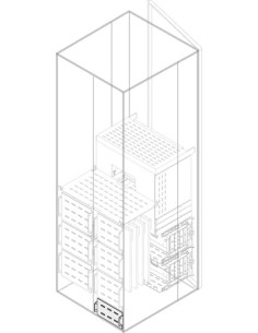 PRVS1561 Wygrodzenie pionowe tylne strona zasilania forma 3b 150x600mm (WxS) (z profilami środkowymi)