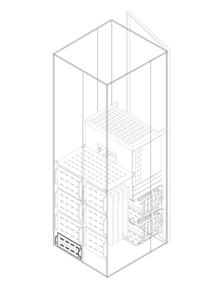 PRVS0582 Wygrodzenie pionowe tylne strona dystrybucyjna forma 3b 50x800mm (WxS) (z profilami środkowymi)