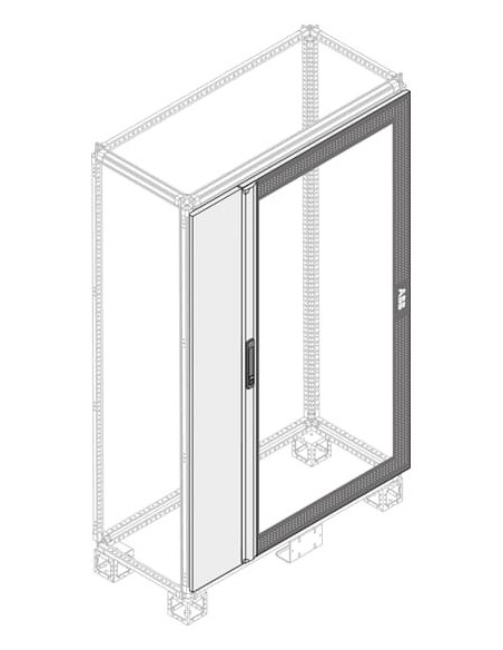 PDLG8500 Drzwi szklane IP40 podwójne zachodzące prawe 1800x625mm (WxS)