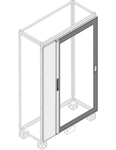 PDLB2120 Drzwi pełne IP40 podwójne zachodzące lewe 2000x250mm (WxS)