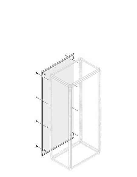 PPEB2040 Ściana tylna pełna IP30 IP40 2000x400mm (WxS)