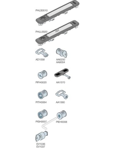 PHLL0020 Uchwyt klamkowy z możliwością zamontowania kłódki