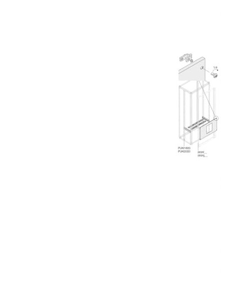PHDE1241 Zestaw do E12 3 4P stacjonarny z blokadą montaż poziomy 400x800mm (WxS)