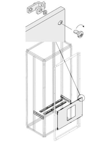 PVFE6230 Zestaw do E62 3P wysuwny z blokadą montaż poziomy 700x1000mm (WxS)
