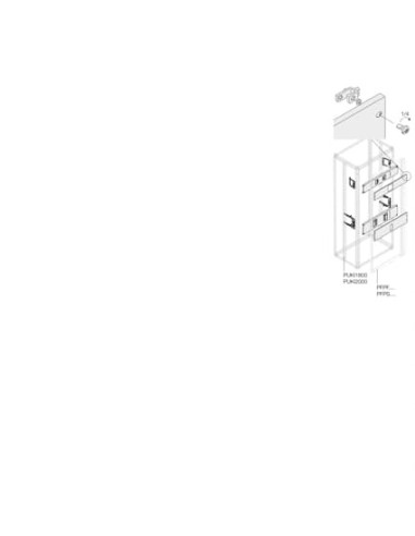 PHCX1105 Zestaw do XT1 3 4P stacjonarny z rączką obrot montaż poziomy 200x600mm (WxS)