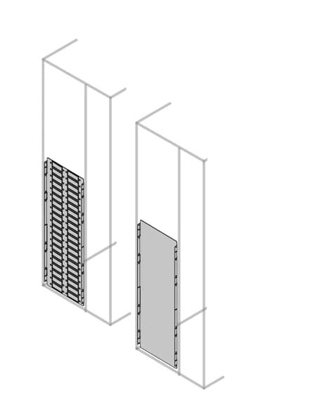 PTVS8072 Wygrodzenie pionowe boczne tylne z nacięciami forma 2b-3b-4b 800x700mm (WxG) (z profilami środkowymi)