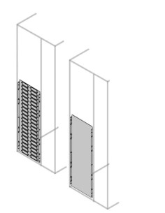 PTVS8091 Wygrodzenie pionowe boczne tylne z nacięciami forma 2b-3b-4b 800x900mm (WxG) (z profilami środkowymi)