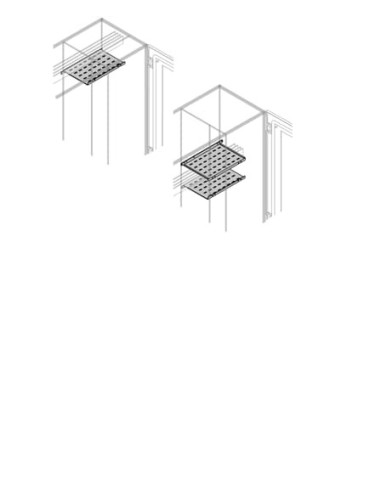 PTHS4252 Wygrodzenie poziome do szyn forma 2b-3b-4b S-400mm do G-500mm (z profilami środkowymi)