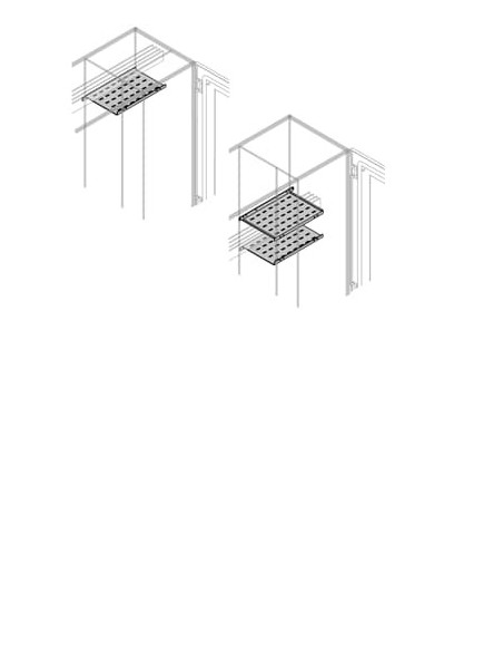 PTHS4252 Wygrodzenie poziome do szyn forma 2b-3b-4b S-400mm do G-500mm (z profilami środkowymi)