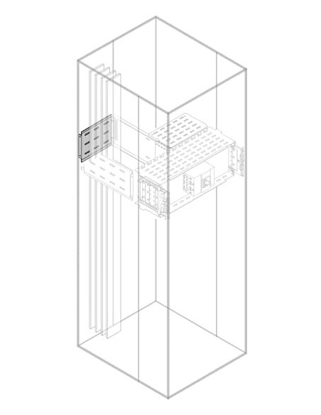 PRVS2061 Wygrodzenie tylne do szyn forma 3b W-200mm do S-600mm (z profilami środkowymi)