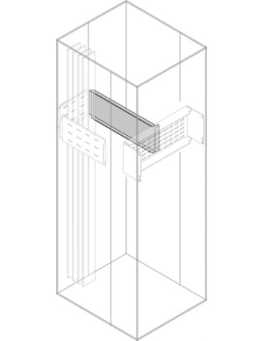 PSVS0105 Wygrodzenie tylne pionowe do wygrodzeń pustych forma 3b W-100mm do G-500mm (z profilami środkowymi)