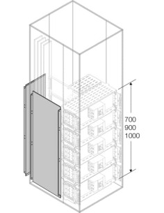 PRVS1061 Wygrodzenie tylne do szyn forma 3b W-1000mm do S-600mm (z profilami środkowymi)